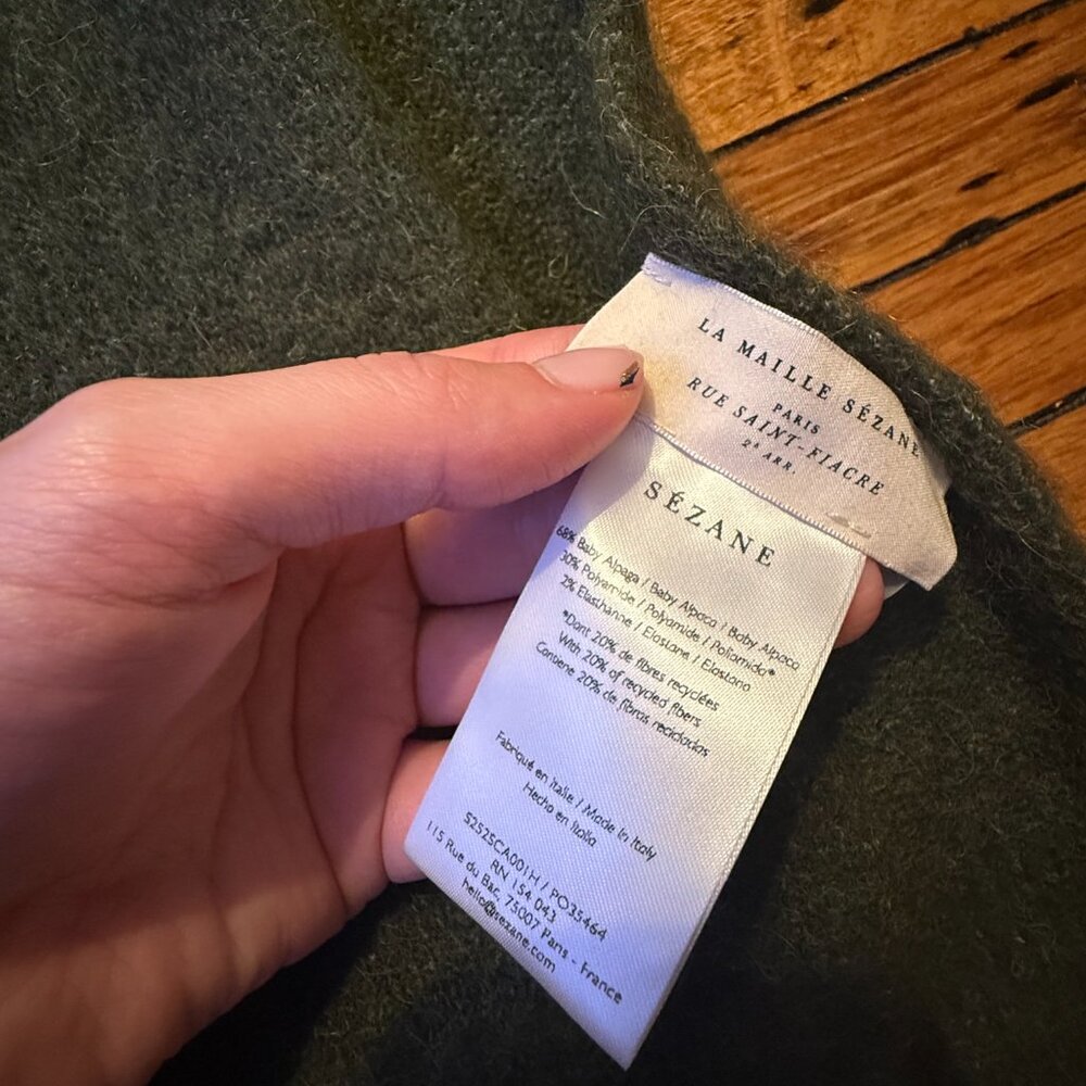 Sezane Marianne Scarf Perfect Green - Size TU - Picture 8 of 8